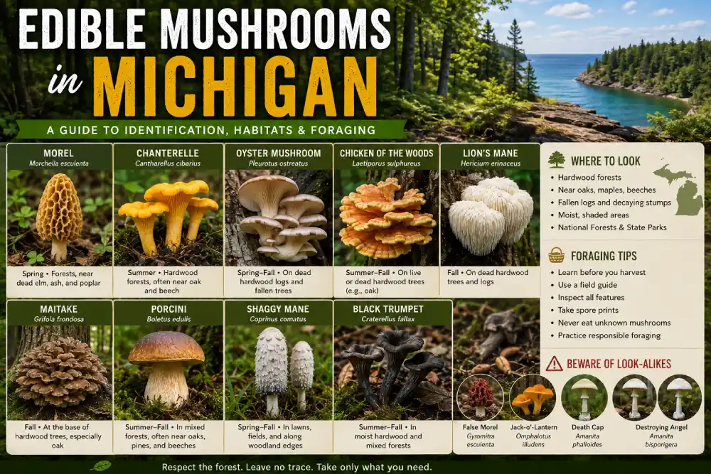 Edible Mushrooms in Michigan