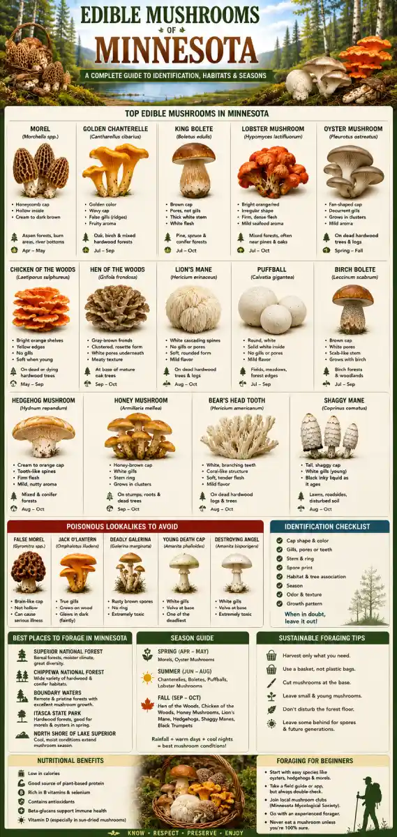 Edible Mushrooms in Minnesota