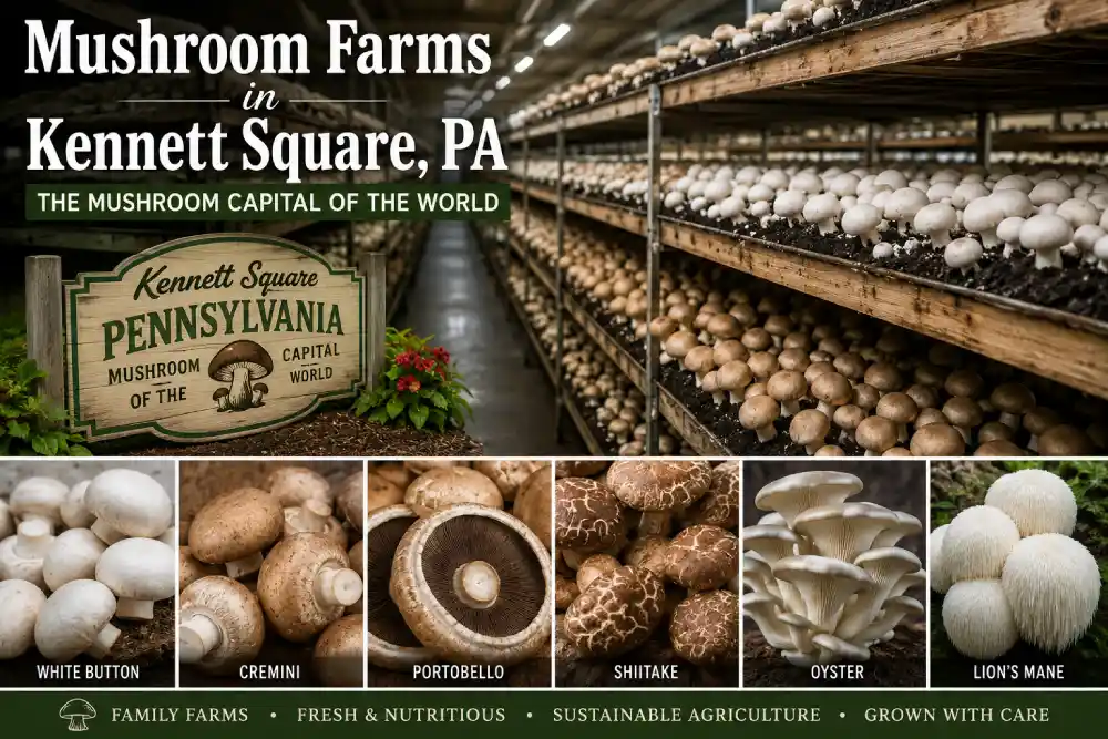 mushroom farms in Kennett Square, PA