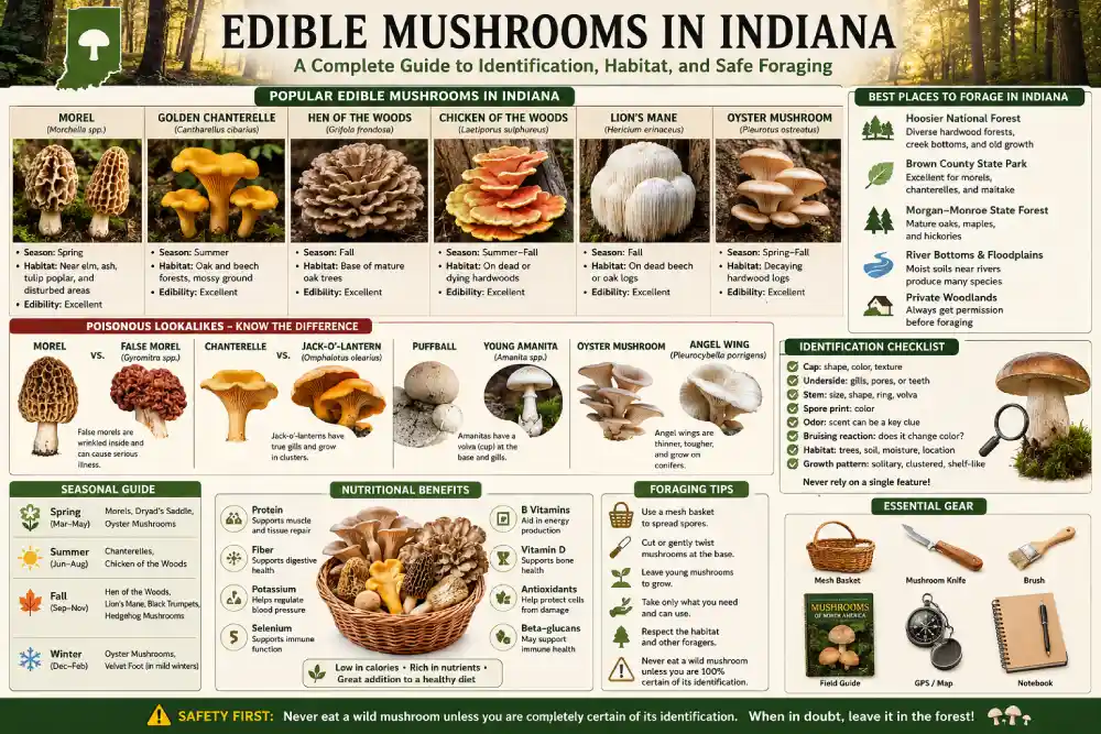 Edible Mushrooms in Indiana