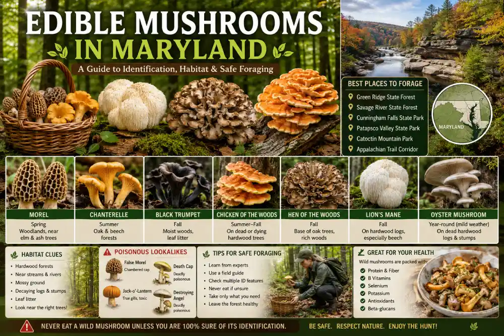 Edible Mushrooms in Maryland